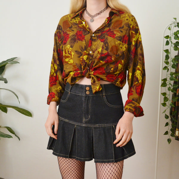 Vintage Floral Shirt M