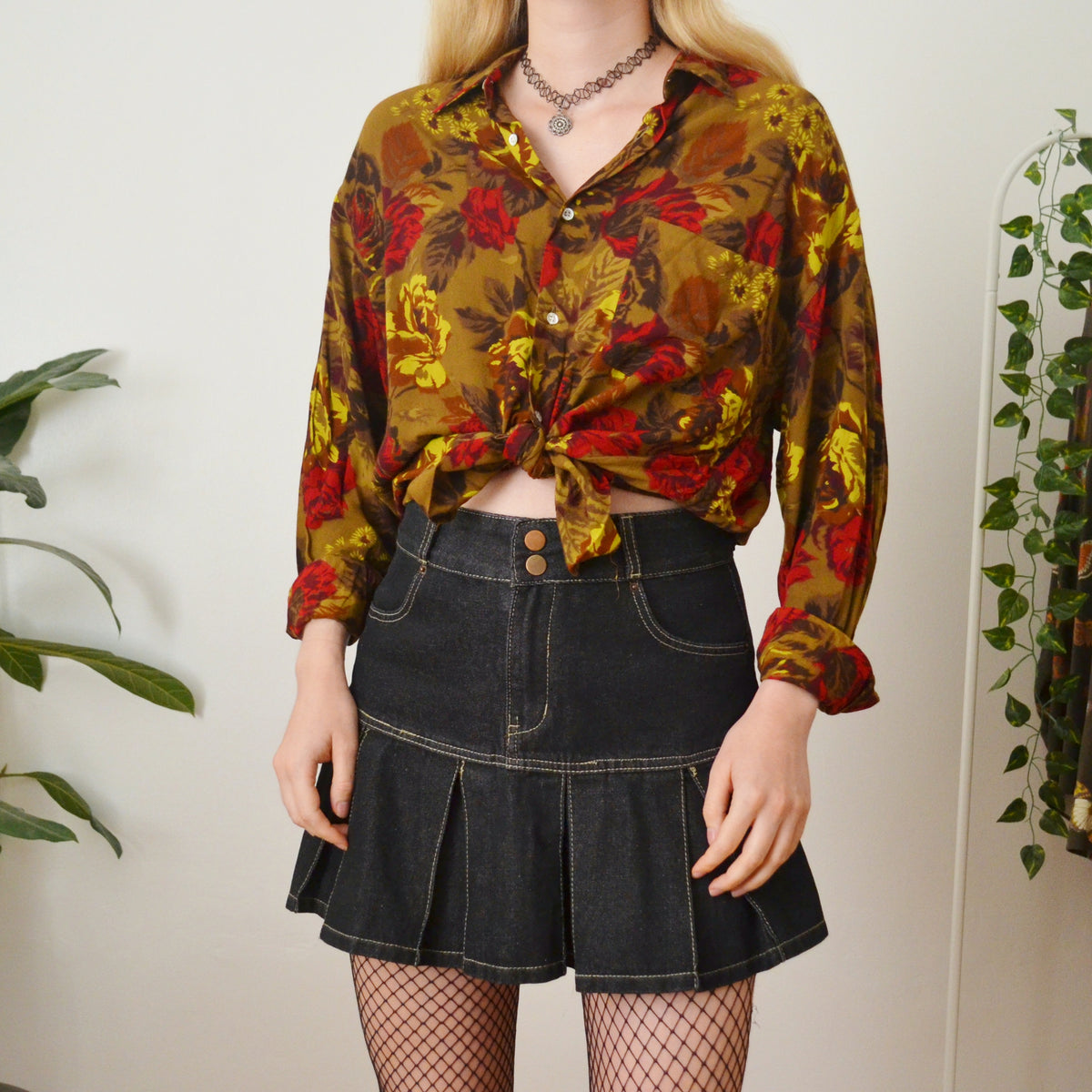 Vintage Floral Shirt M