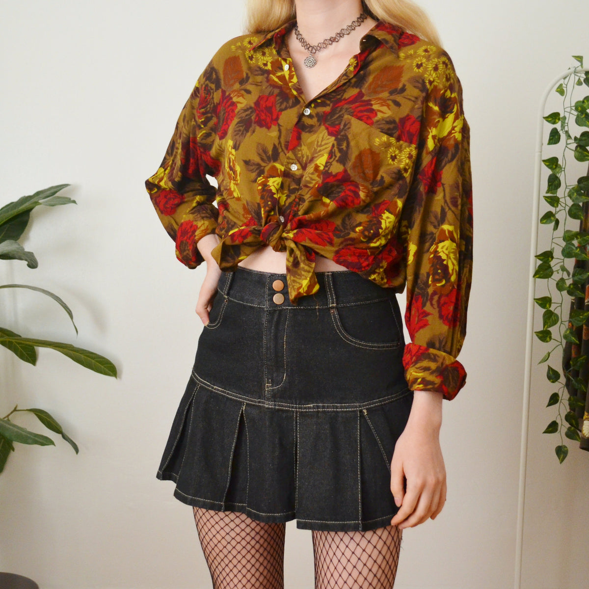 Vintage Floral Shirt M