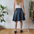 Vintage Embellished Denim Skirt L