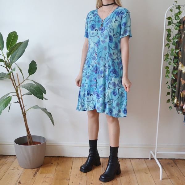 Vintage Swirl Dress S