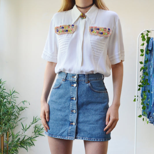 Beaded shirt M