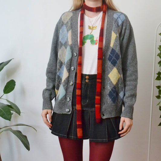 Argyle cardigan L