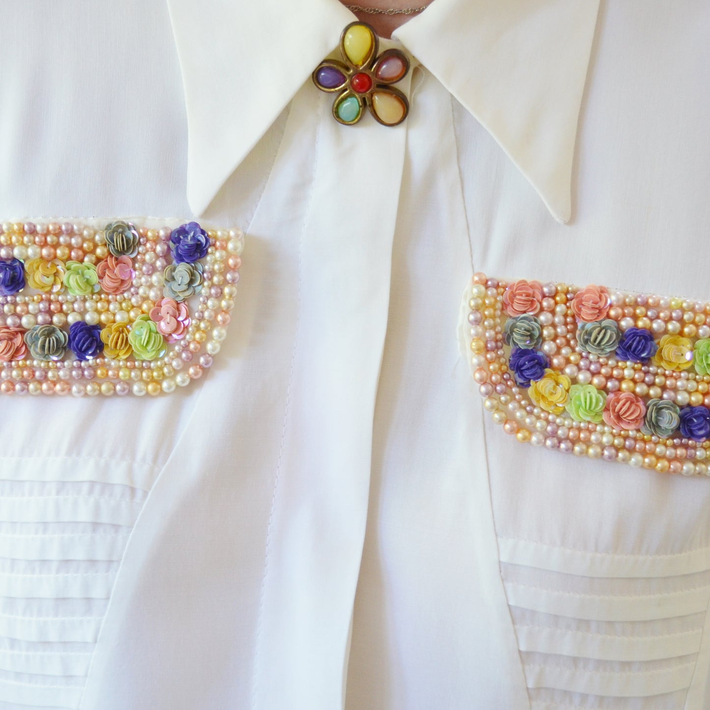 Beaded shirt M