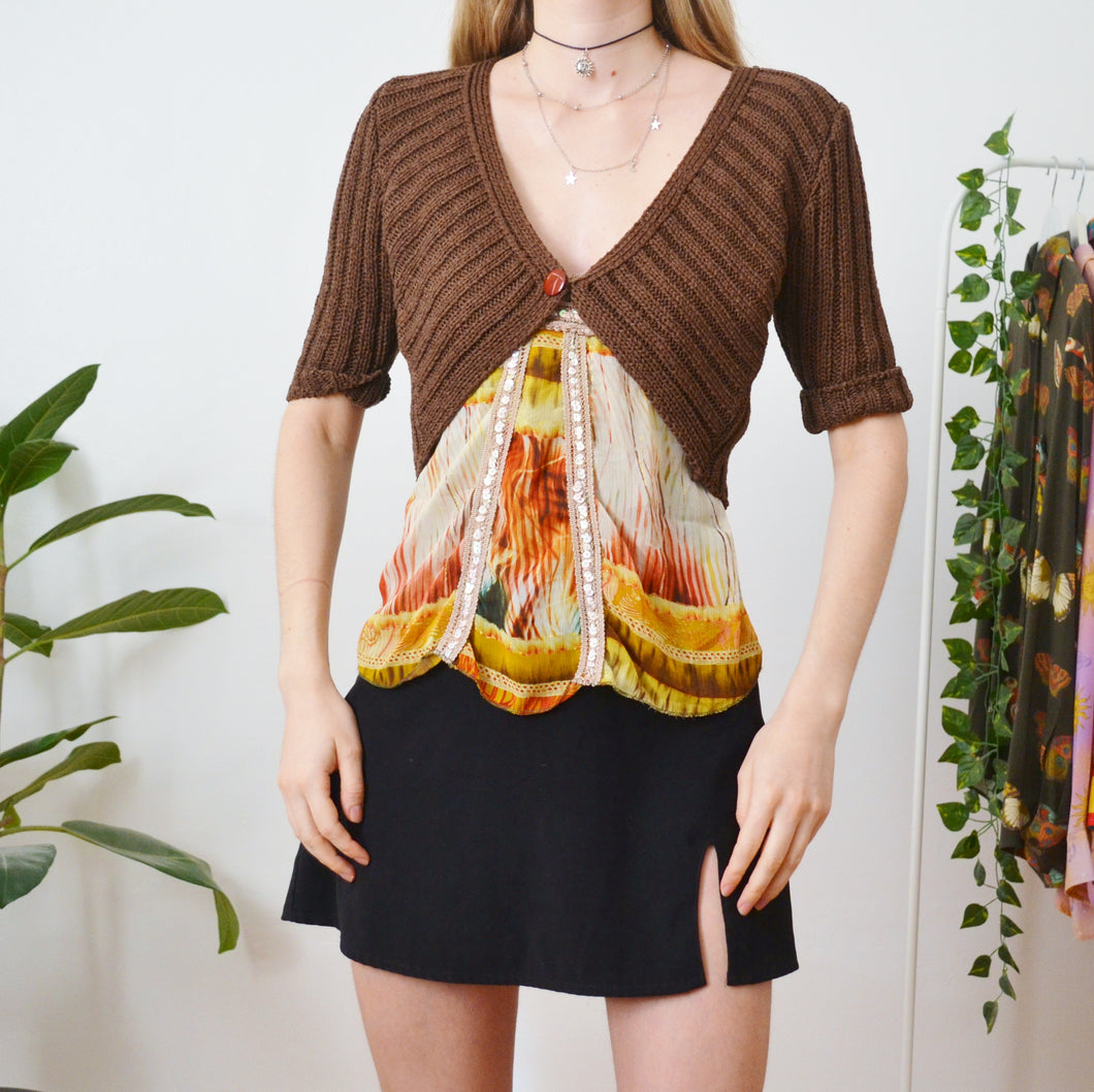 Brown cardigan M
