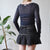 Vintage Navy Tie Up Cardi S