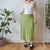Vintage Green Floral Maxi Skirt XL