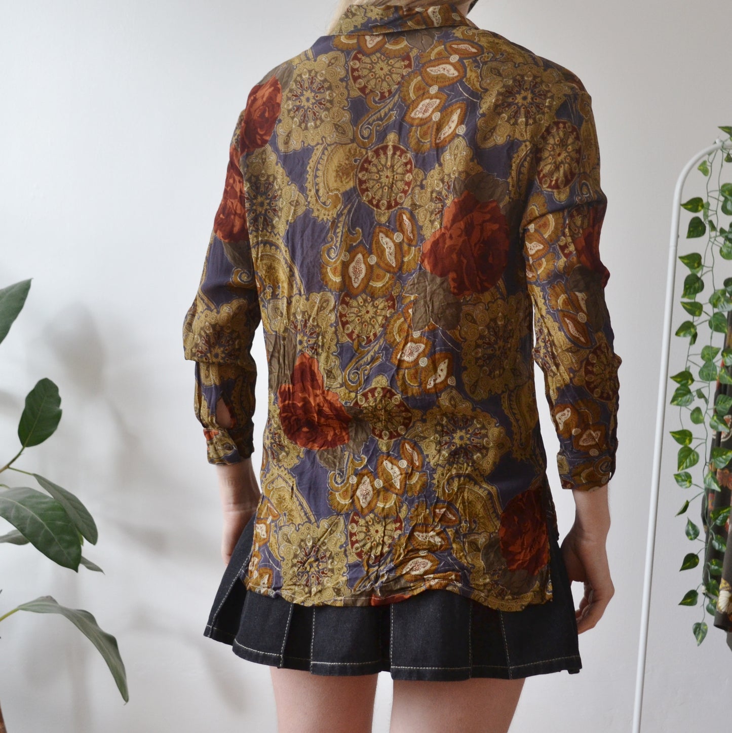 Vintage Paisley Blouse L