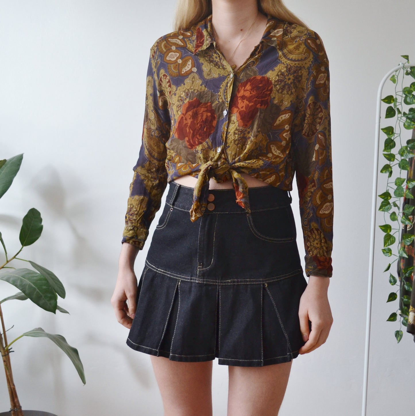 Vintage Paisley Blouse L