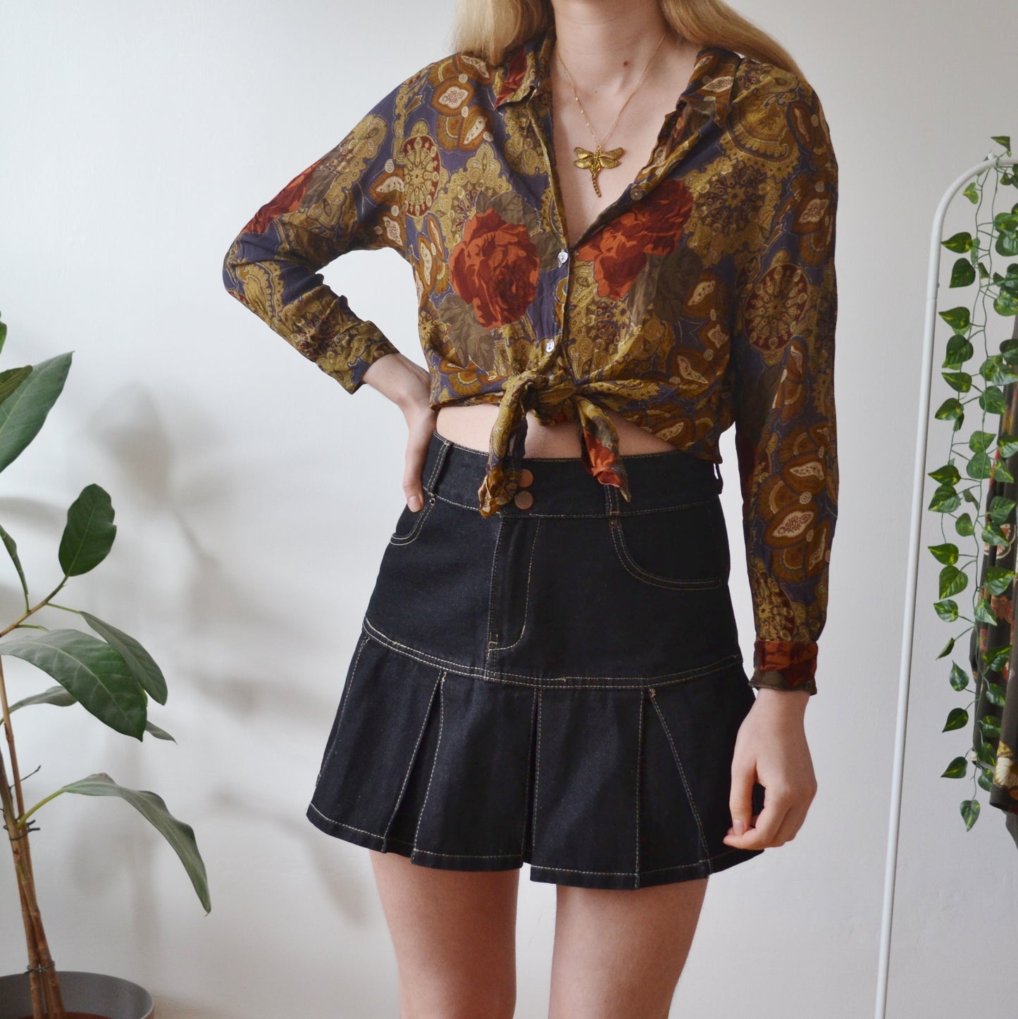 Vintage Paisley Blouse L