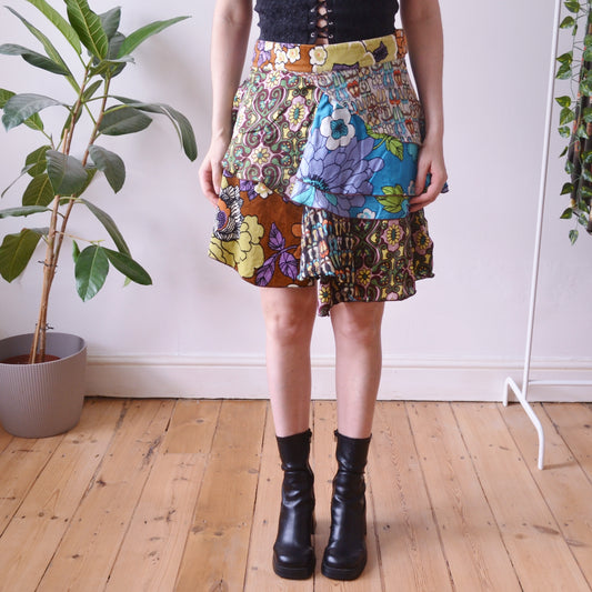 Vintage Patchwork Skirt XL