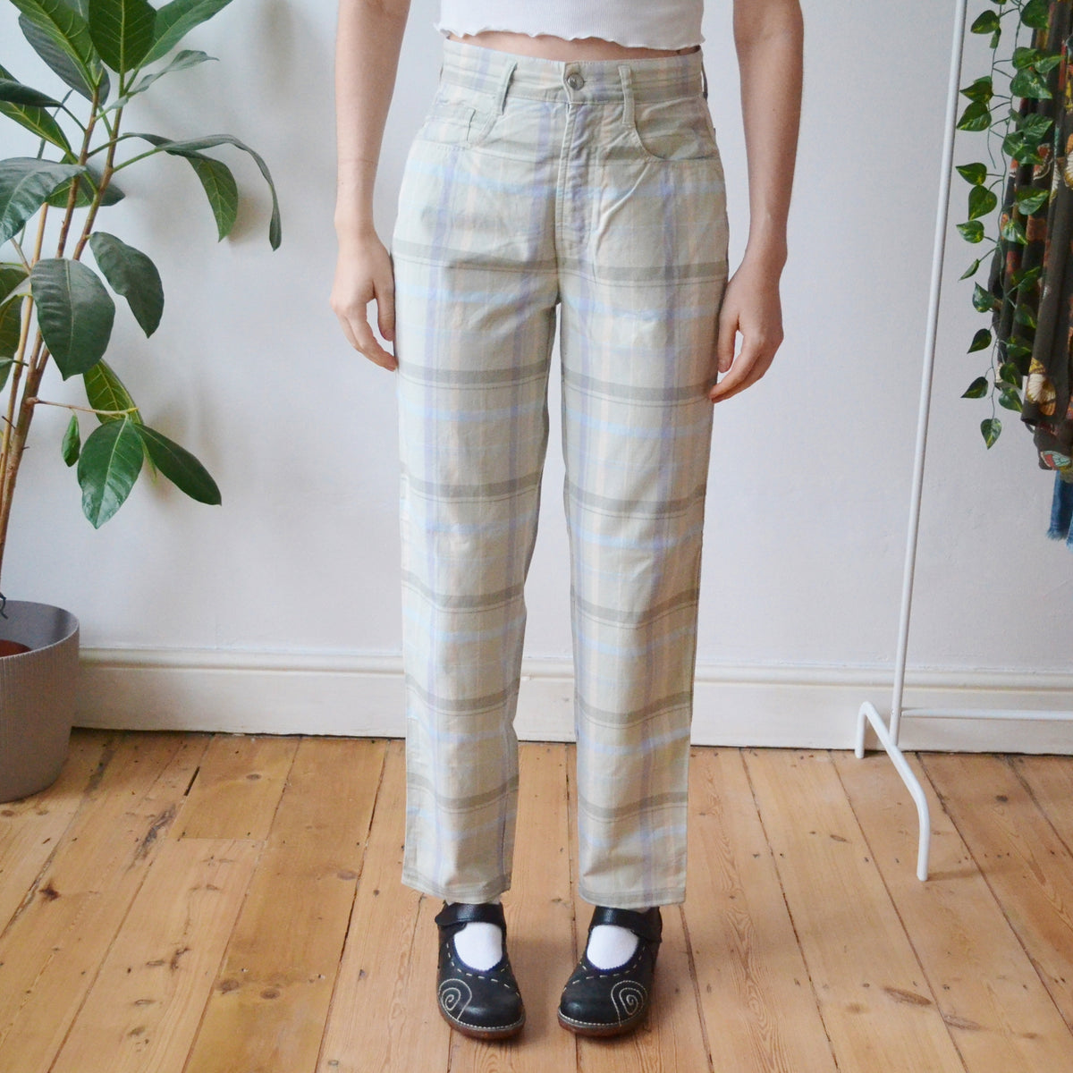 Vintage Plaid Trousers 29W