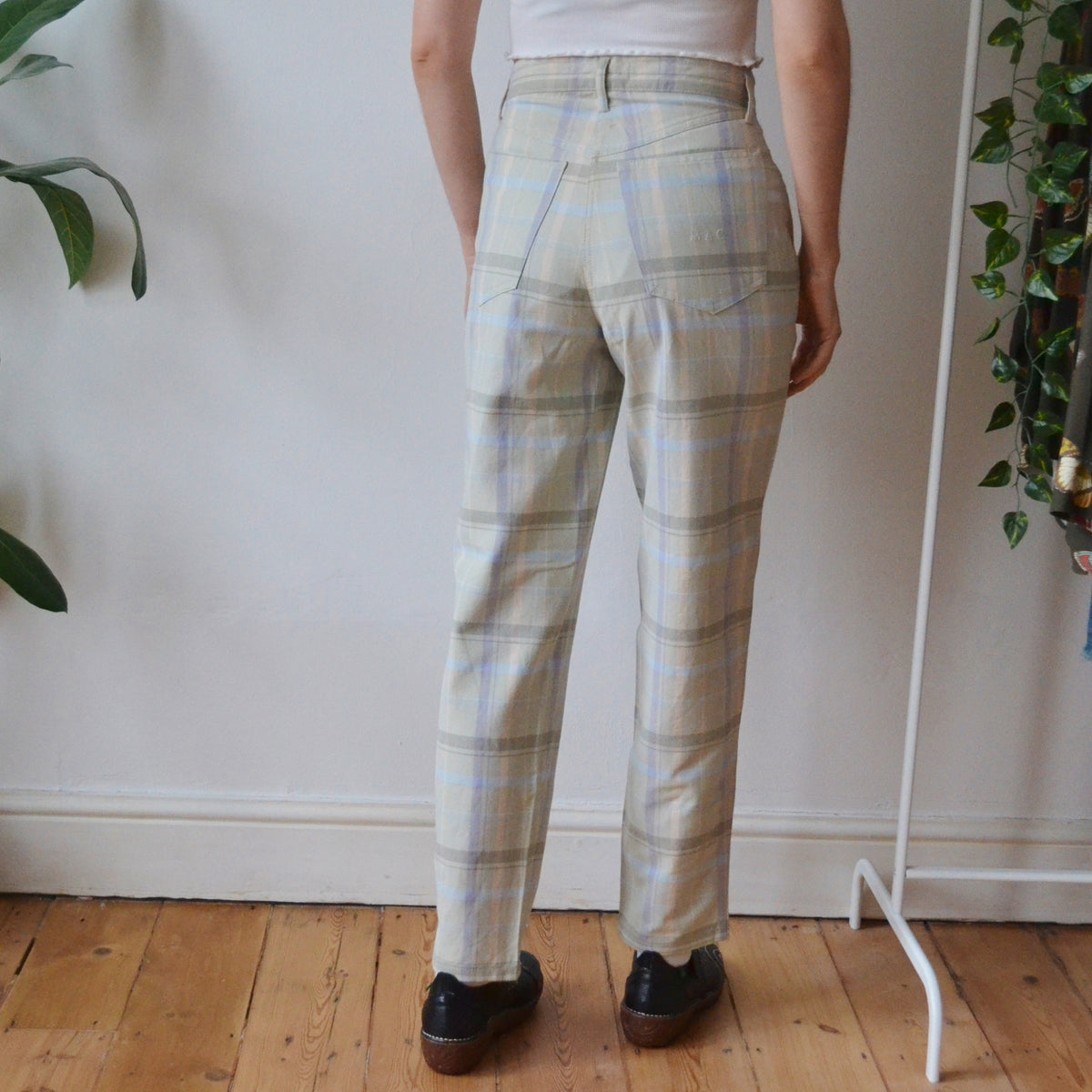 Vintage Plaid Trousers 29W