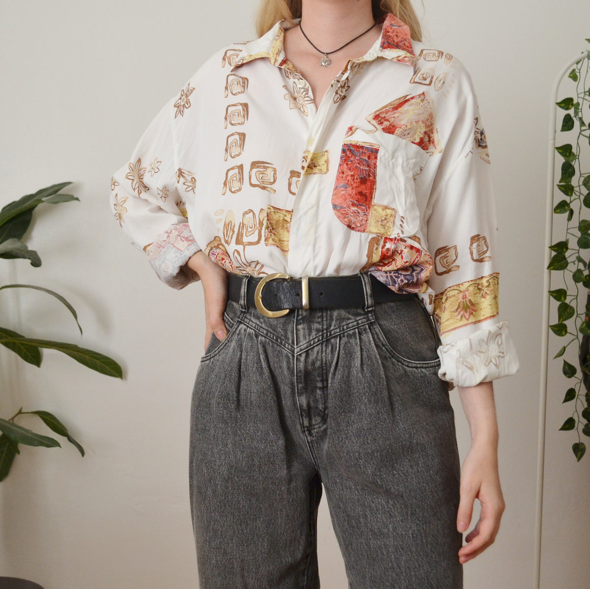 Vintage Abstract Shirt XL