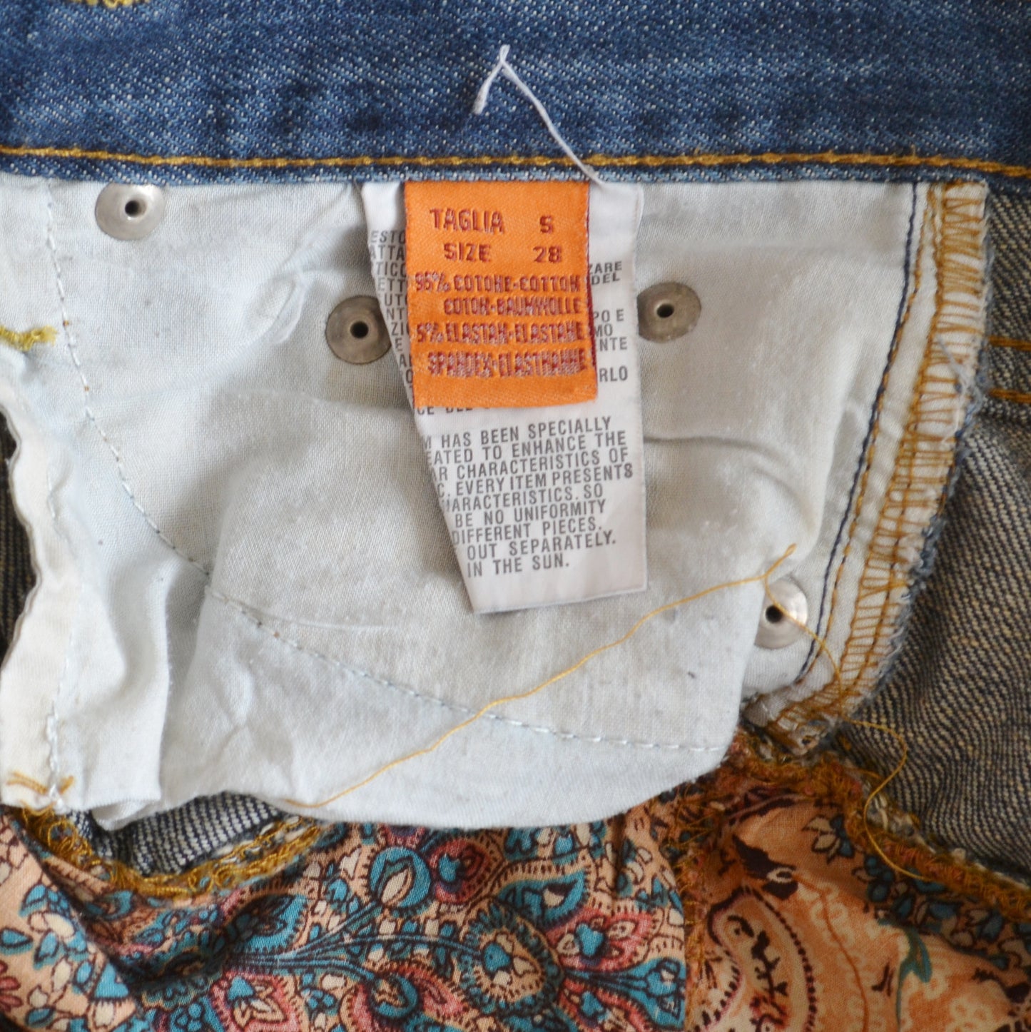 Vintage Layered Denim Skirt