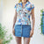 Zip up blouse M