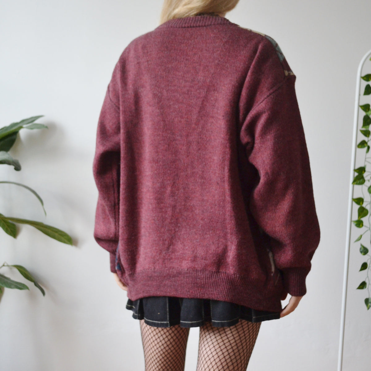 Vintage Argyle Cardigan L