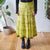Vintage Green Floral Maxi Skirt XS