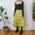 Vintage Green Floral Maxi Skirt XS