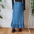 Vintage Denim Maxi Skirt S