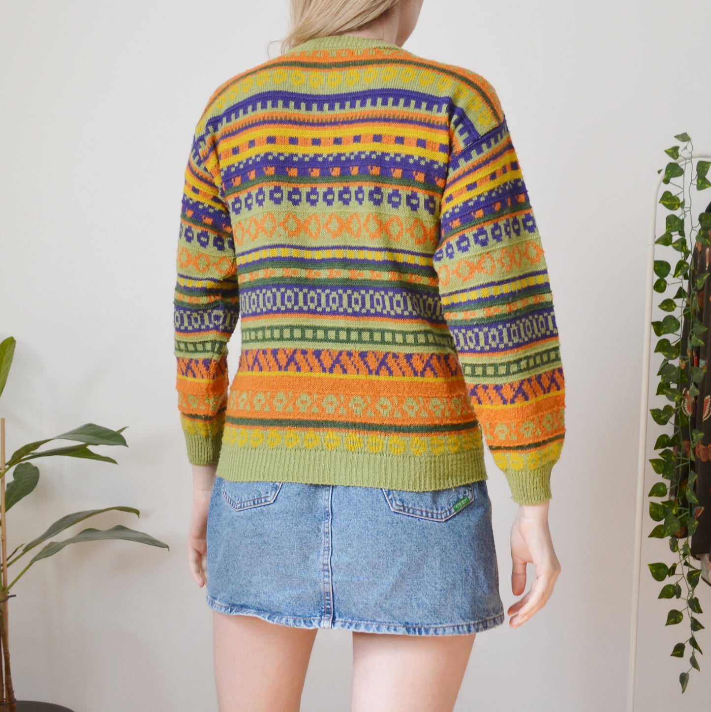 Fair isle cardigan S