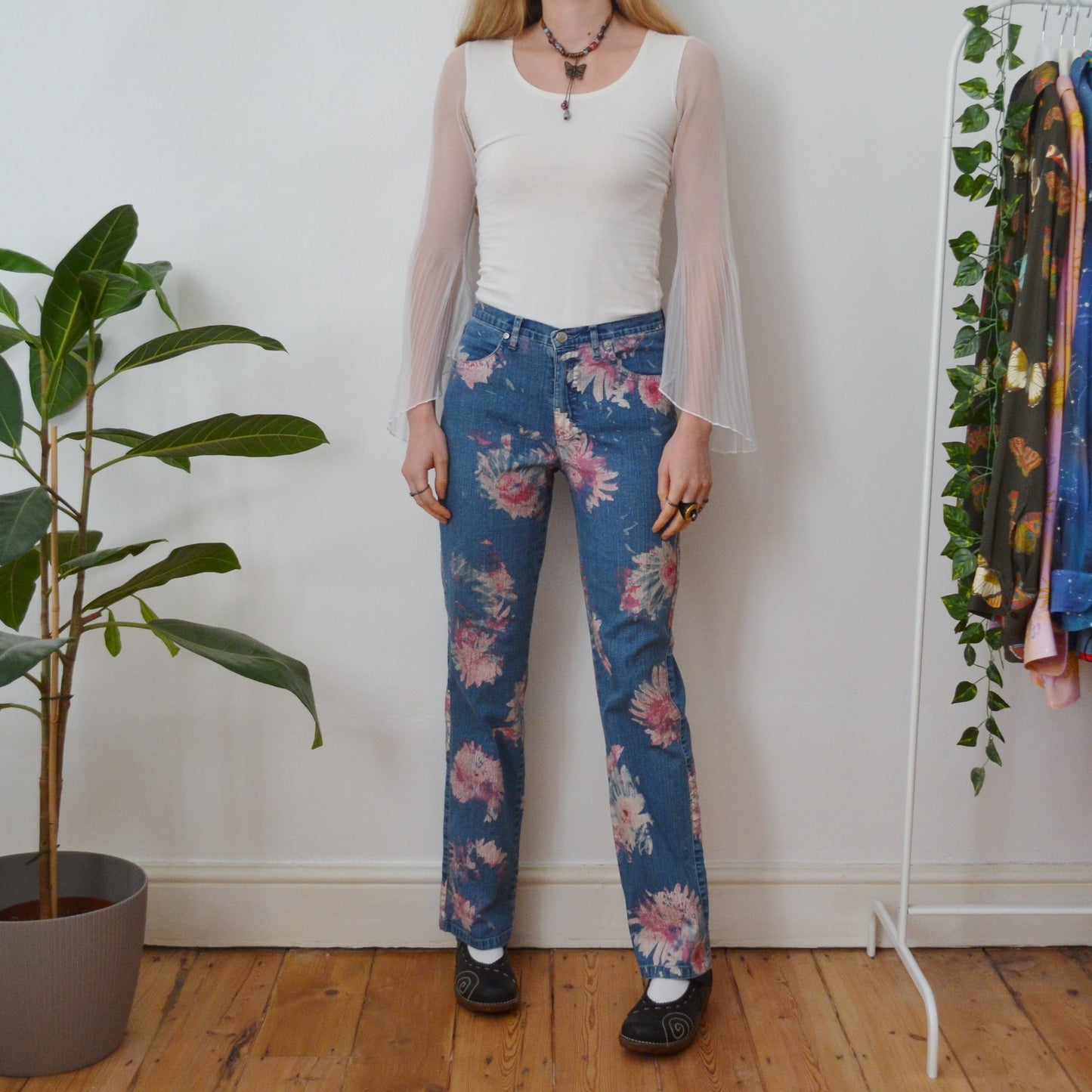 Floral jeans 28W