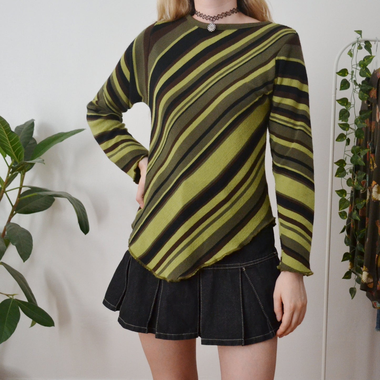 Vintage Stripe Knitted Top M