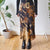 Vintage Brown Floral Maxi Skirt XL