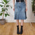 Vintage Denim Midi Skirt M