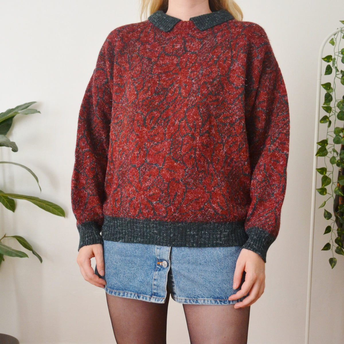 Vintage Collar Jumper L