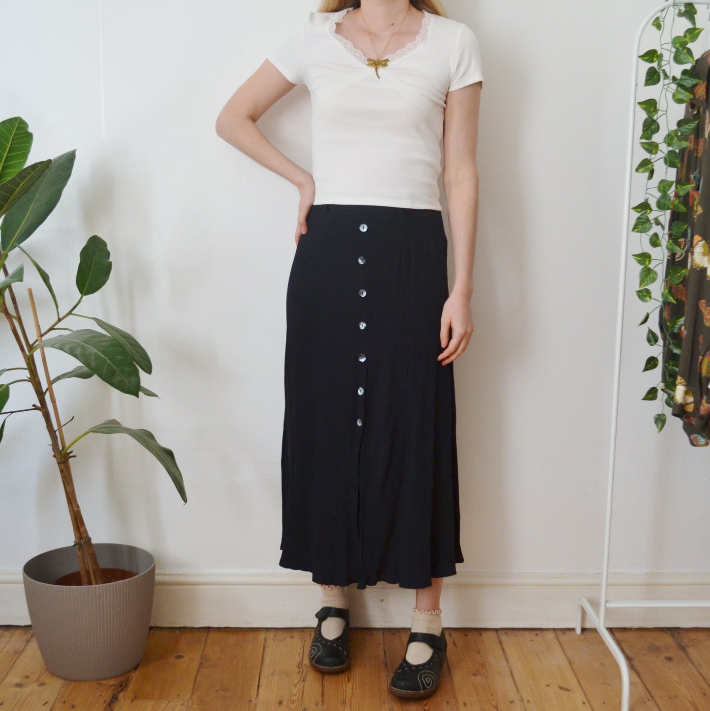 Vintage Navy Skirt M