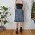 Vintage Denim Midi Skirt M