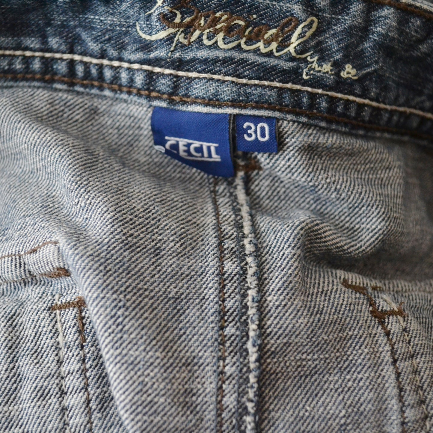 Vintage Denim Midi Skirt M