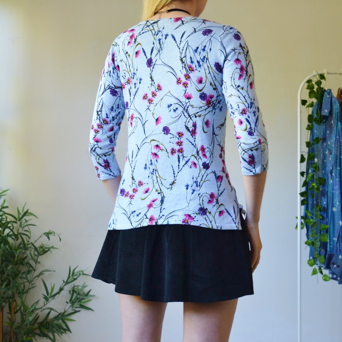 Floral knit top uk 10