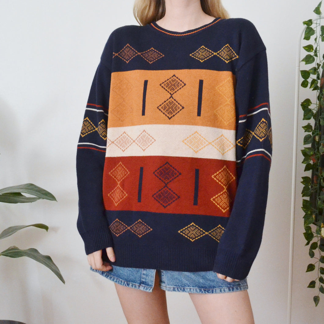 Colour block jumper XL