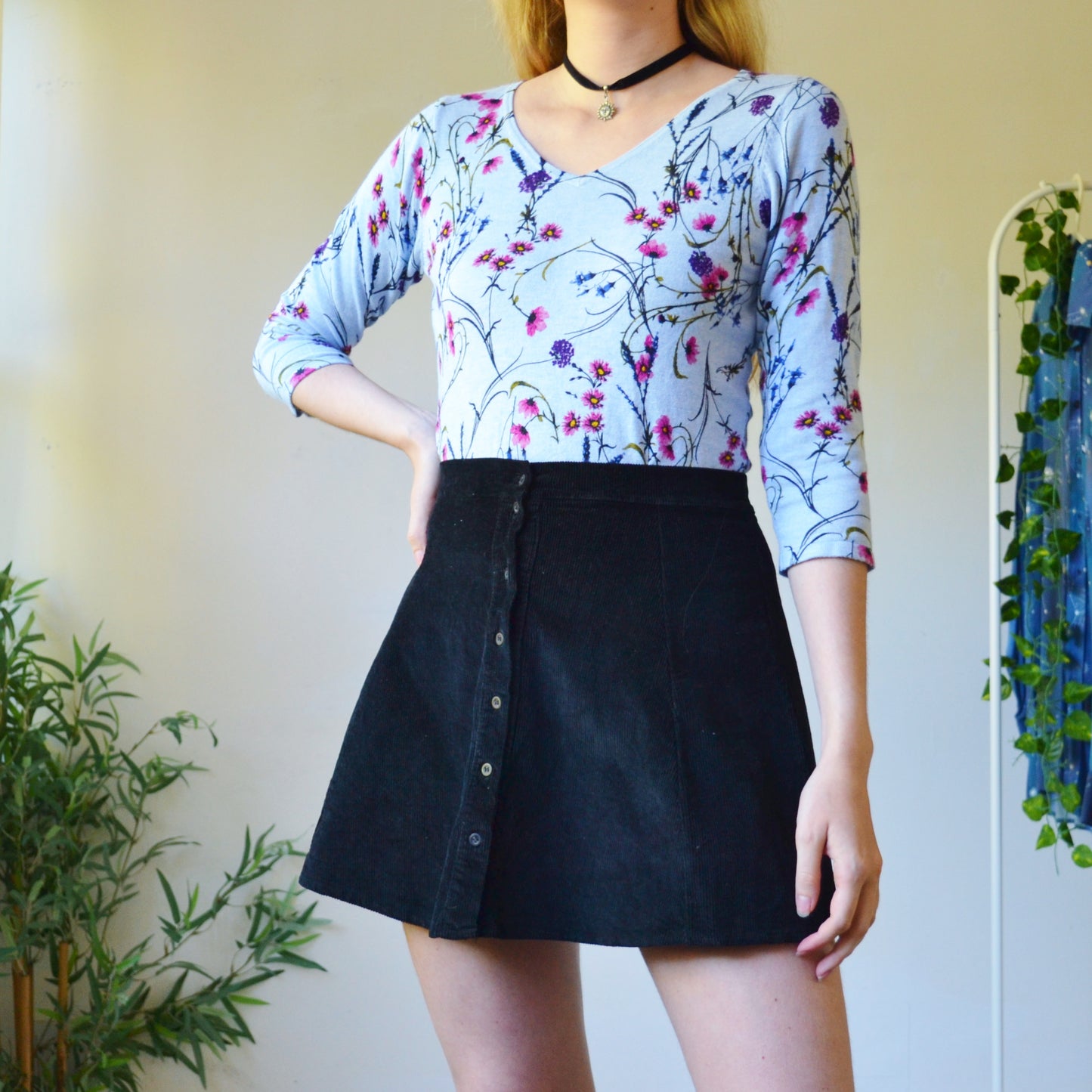 Floral knit top uk 10