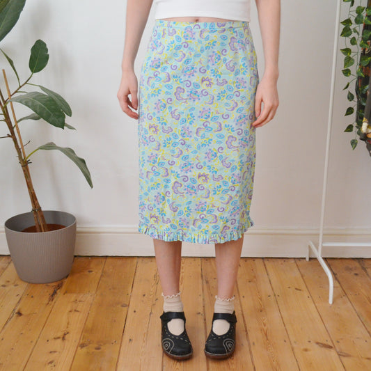 Vintage Floral Skirt M