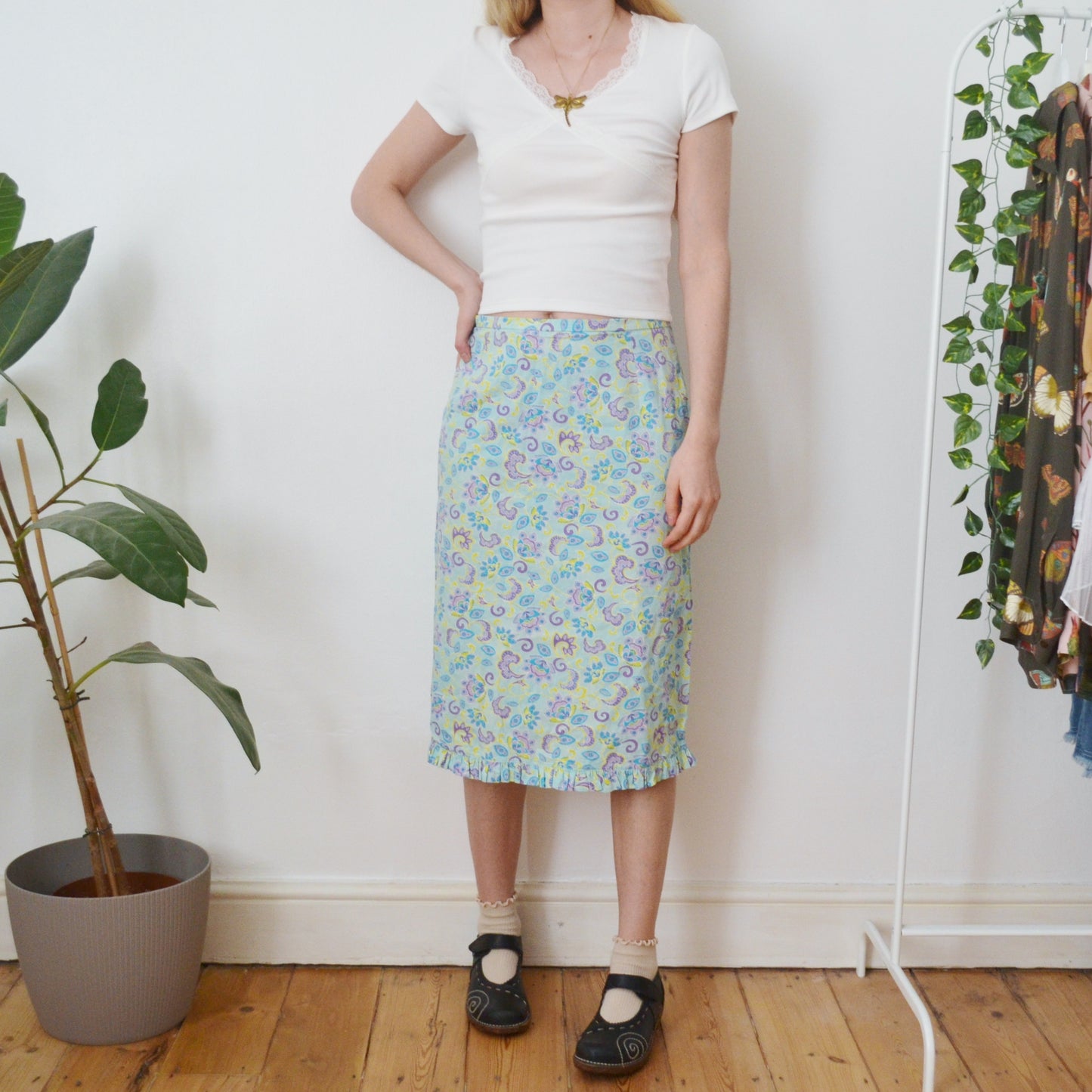 Vintage Floral Skirt M