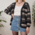 Vintage Monochrome Cardigan L