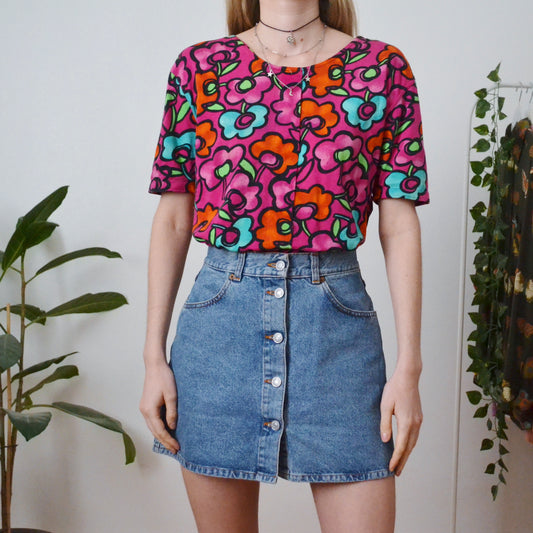 Floral tee S