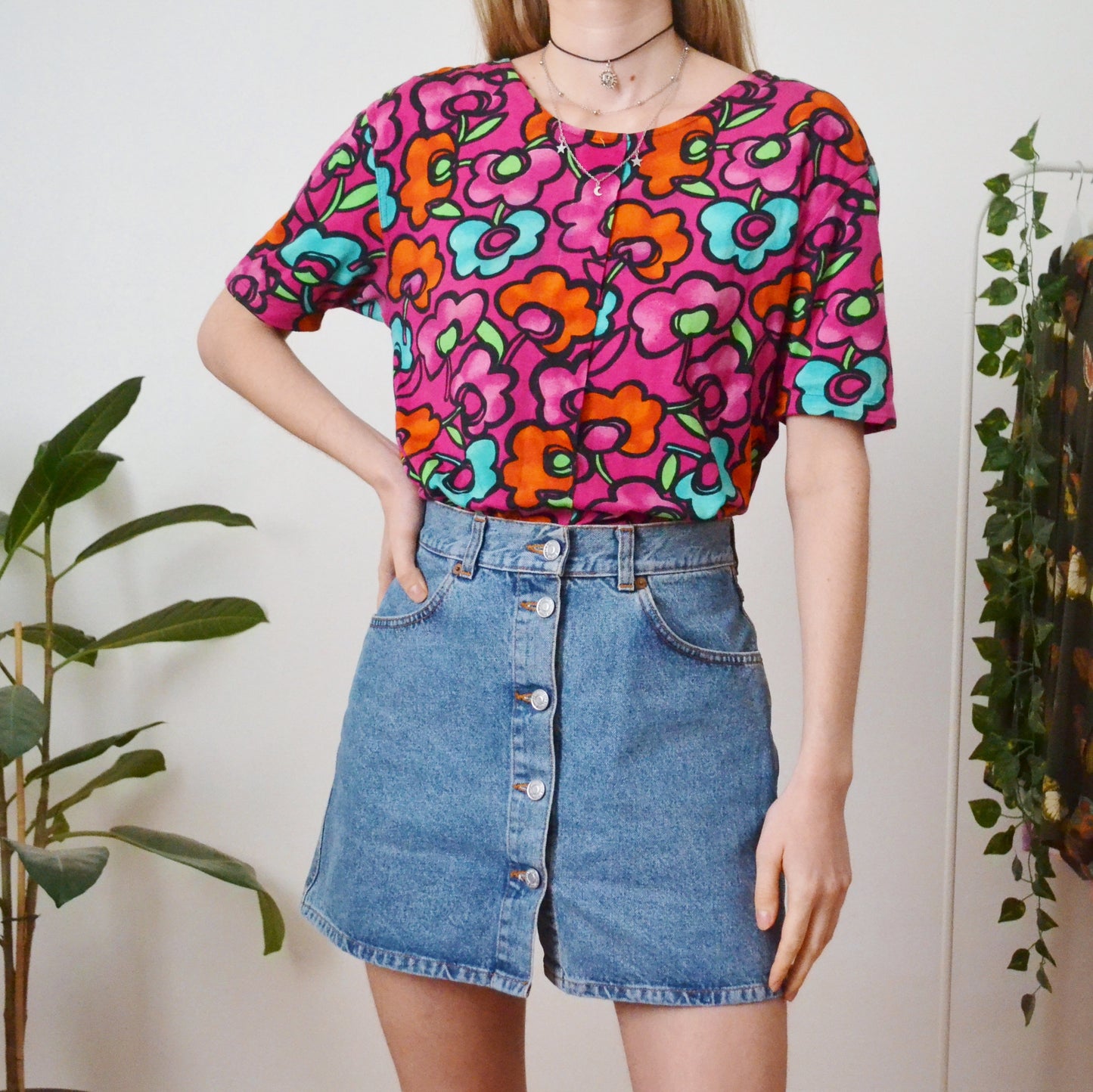Floral tee S
