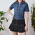Vintage Denim Zip Up Top M