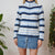 Stripe cardigan L