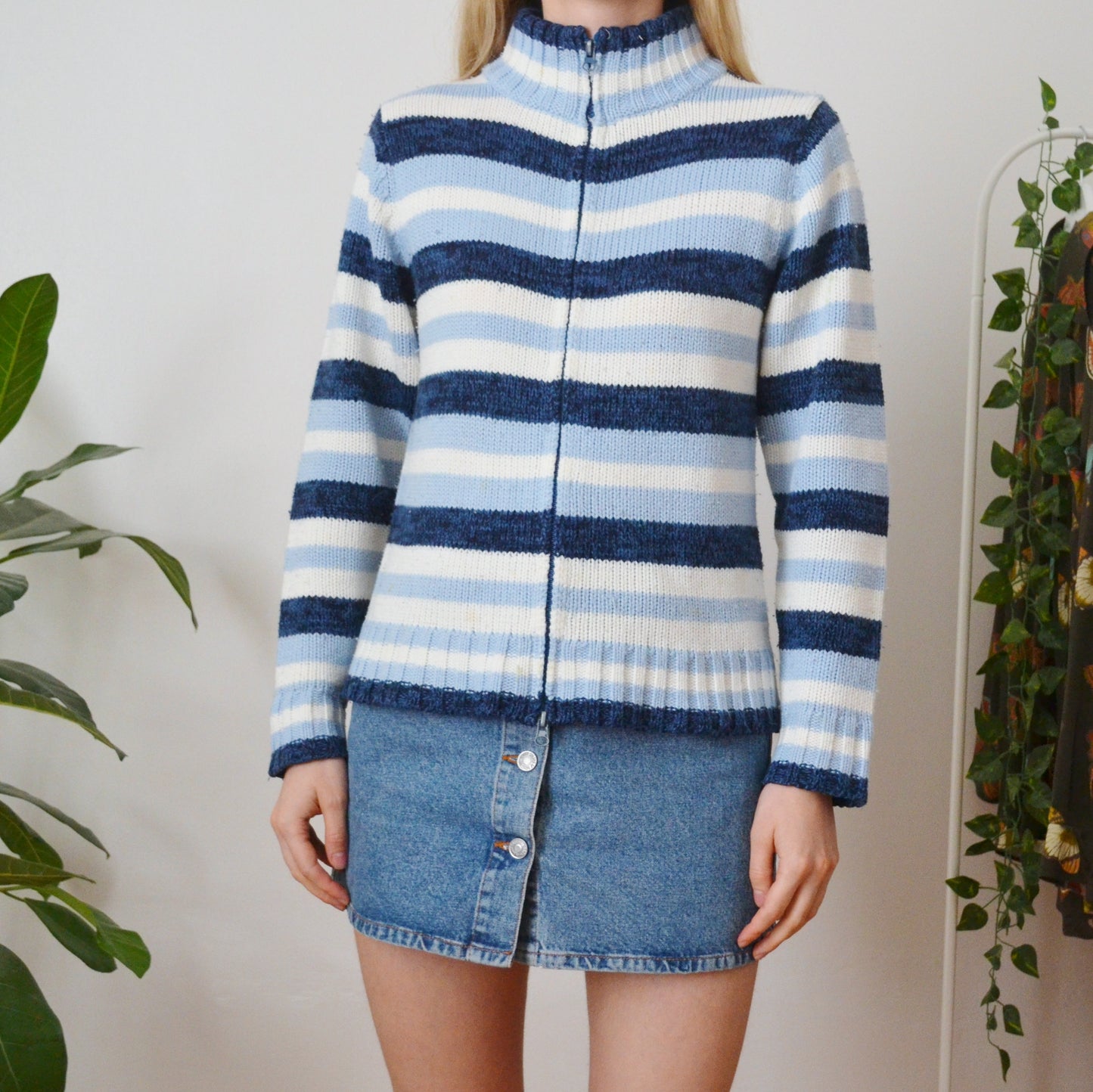 Stripe cardigan L