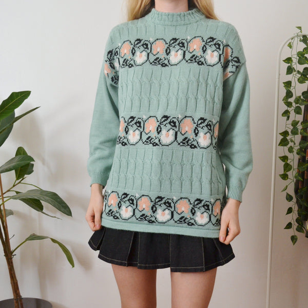 Vintage Flower Jumper L