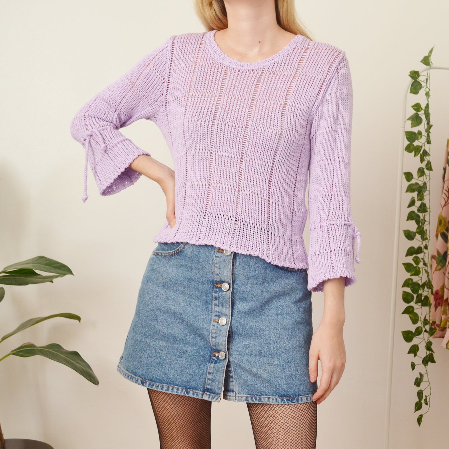 Lilac knit top M