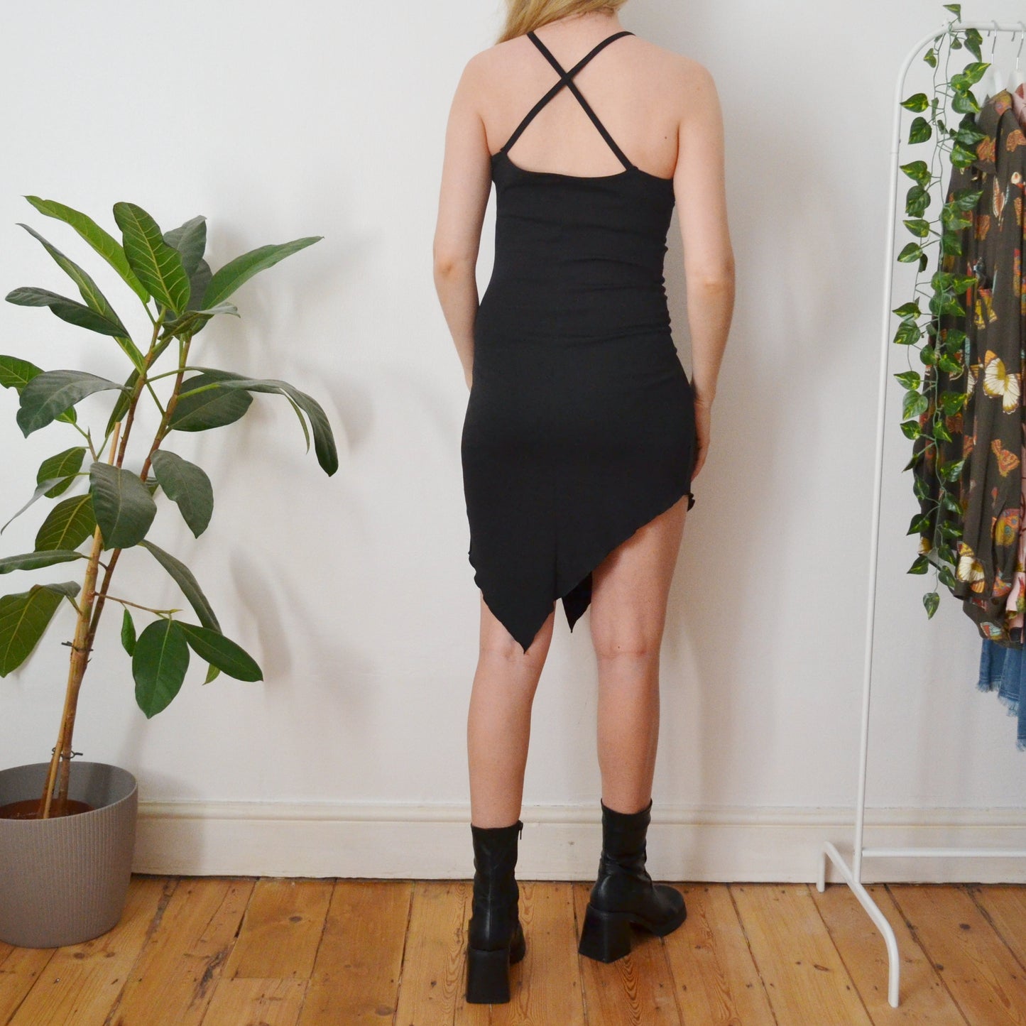Vintage Crossover Back Dress