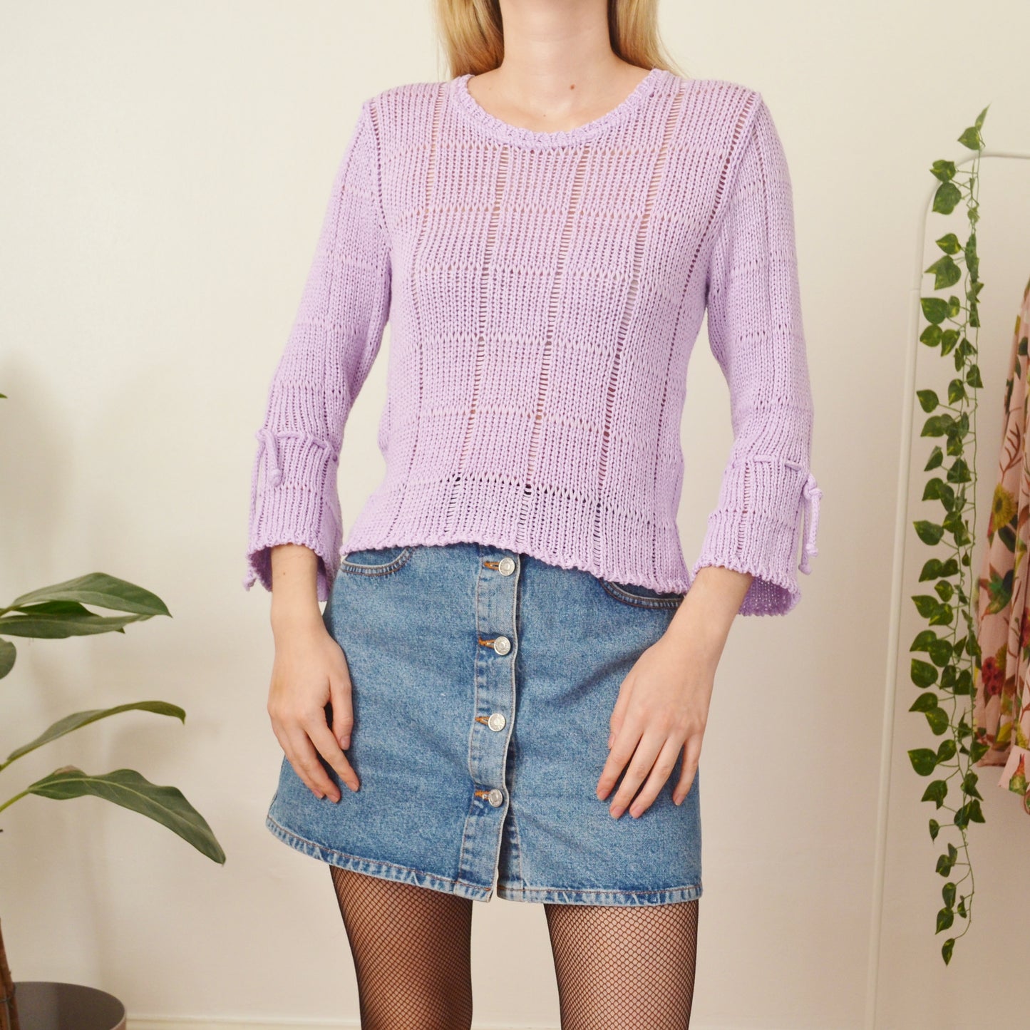 Lilac knit top M
