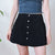 Black velvet skirt S
