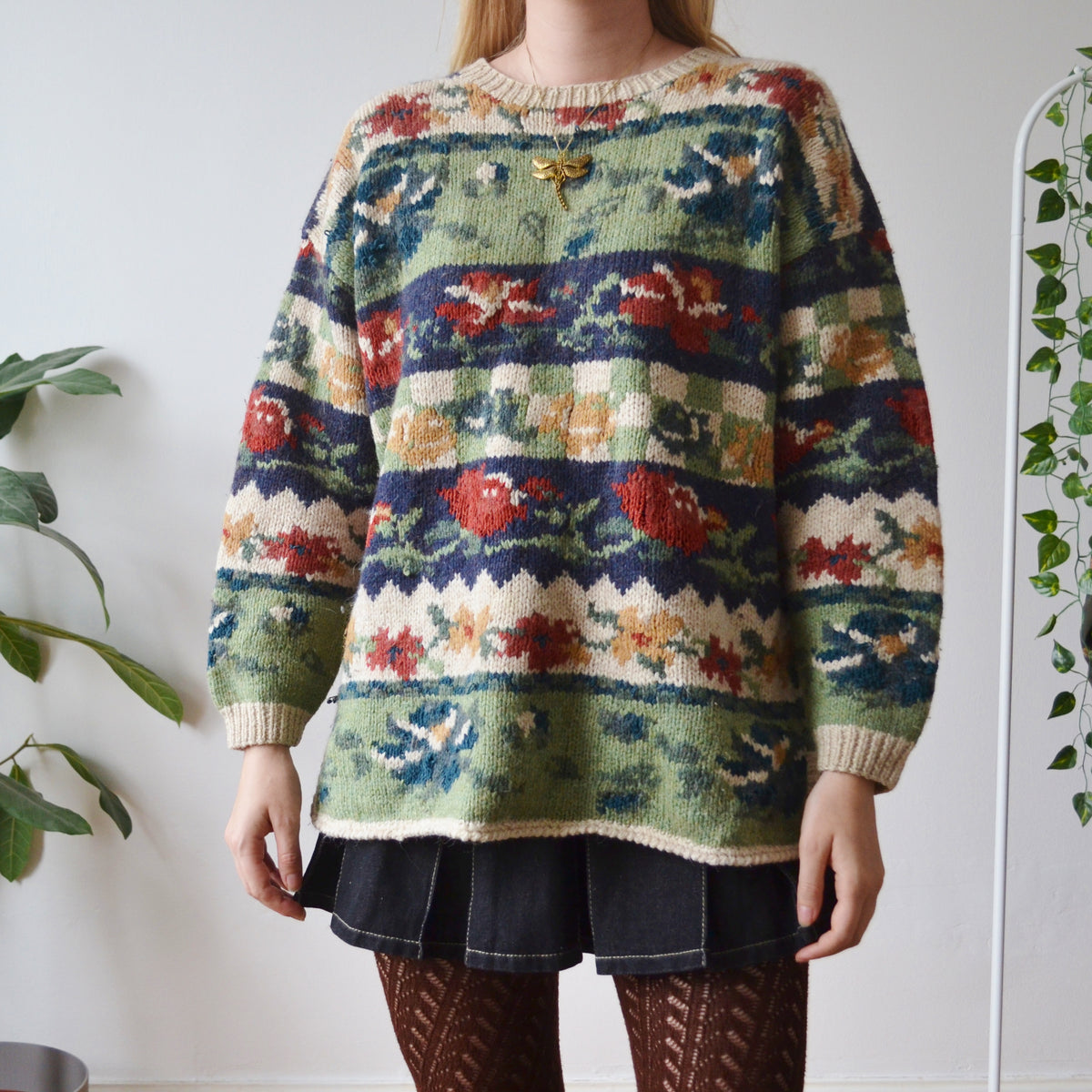 Vintage Floral Jumper L